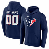 Houston Texans Big & Tall Team Authentic Custom Hoodie Navy - NFL