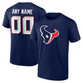 Houston Texans Big & Tall Team Authentic Custom T-Shirt Navy - NFL