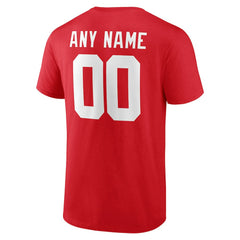 New York Giants Big & Tall Team Authentic Custom T-Shirt Red - NFL
