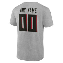 Atlanta Falcons Big & Tall Team Authentic Custom T-Shirt Gray - NFL