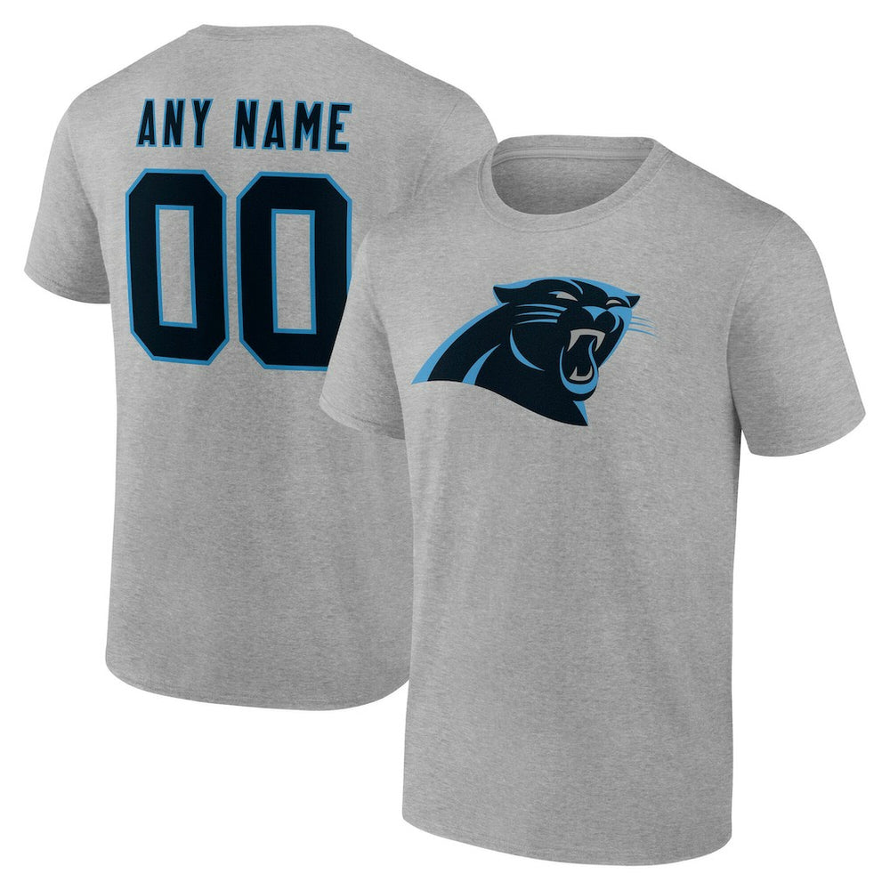 Carolina Panthers Big & Tall Team Authentic Custom T-Shirt Gray - NFL