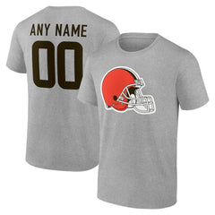 Cleveland Browns Big & Tall Team Authentic Custom T-Shirt Gray - NFL