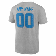 Detroit Lions Big & Tall Team Authentic Custom T-Shirt Gray - NFL