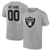 Las Vegas Raiders Big & Tall Team Authentic Custom T-Shirt Gray - NFL