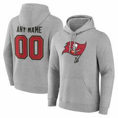 Tampa Bay Buccaneers Big & Tall Team Authentic Custom Hoodie Gray - NFL