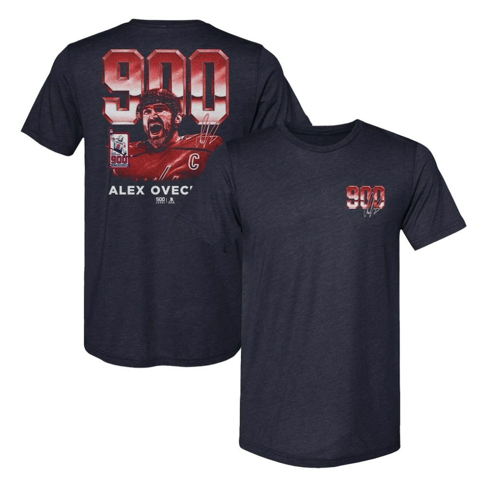 Alexander Ovechkin Washington Capitals 500 Level 900th Career Goal Tri-Blend T-Shirt Navy
