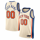 Nike - New York Knicks Unisex 2025/26 City Edition Swingman Custom Jersey - Cream