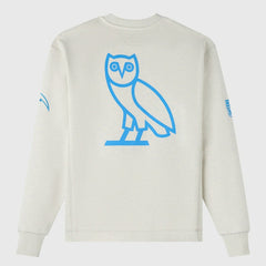 Los Angeles Chargers OVO x NFL Unisex Fleece Sweatshirt Heather Gray - NFL