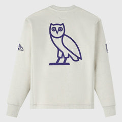 Baltimore Ravens OVO x NFL Unisex Fleece Sweatshirt Heather Gray - NFL