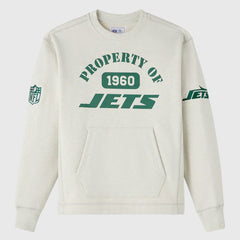 New York Jets OVO x NFL Unisex Fleece Sweatshirt Heather Gray - NFL