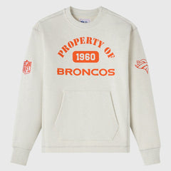 Denver Broncos OVO x NFL Unisex Fleece Sweatshirt Heather Gray - NFL