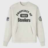 Pittsburgh Steelers OVO x NFL Unisex Fleece Sweatshirt Heather Gray - NFL