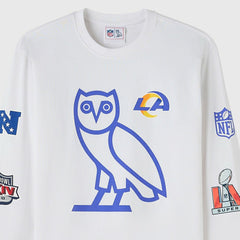Los Angeles Rams OVO x NFL Unisex Long Sleeve T-Shirt White - NFL