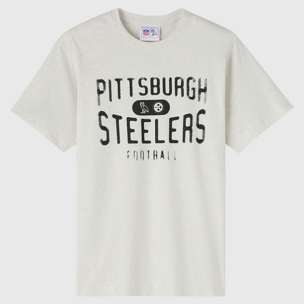Pittsburgh Steelers OVO x NFL Unisex T-Shirt Heather Gray - NFL