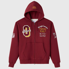 Washington Commanders OVO x NFL Unisex Full-Zip Waffle-Lined Hoodie Burgundy - NFL