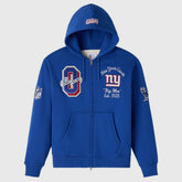 New York Giants OVO x NFL Unisex Full-Zip Waffle-Lined Hoodie Royal - NFL
