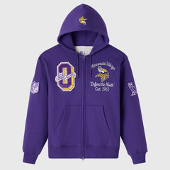 Minnesota Vikings OVO x NFL Unisex Full-Zip Waffle-Lined Hoodie Purple - NFL