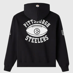 Pittsburgh Steelers OVO x NFL Unisex Full-Zip Waffle-Lined Hoodie Black - NFL