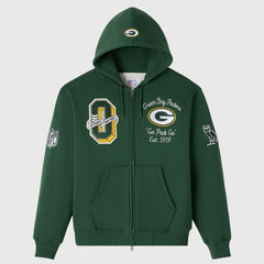 Green Bay Packers OVO x NFL Unisex Full-Zip Waffle-Lined Hoodie Green - NFL