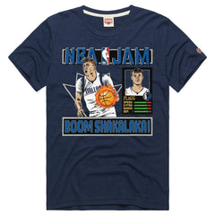 NBA - Cooper Flagg Dallas Mavericks Homage Unisex NBA Jam Tri-Blend T-Shirt - Navy