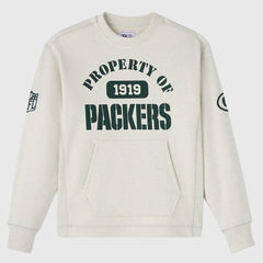 Green Bay Packers OVO x NFL Unisex Fleece Sweatshirt Heather Gray - NFL
