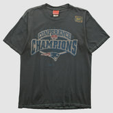 New England Patriots Reebok 2000s T-shirt Charcoal Vintage - Fanatics