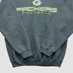 Green Bay Packers 2000s Hooded Pullover Sweatshirt Dark Heather Gray Vintage - Fanatics