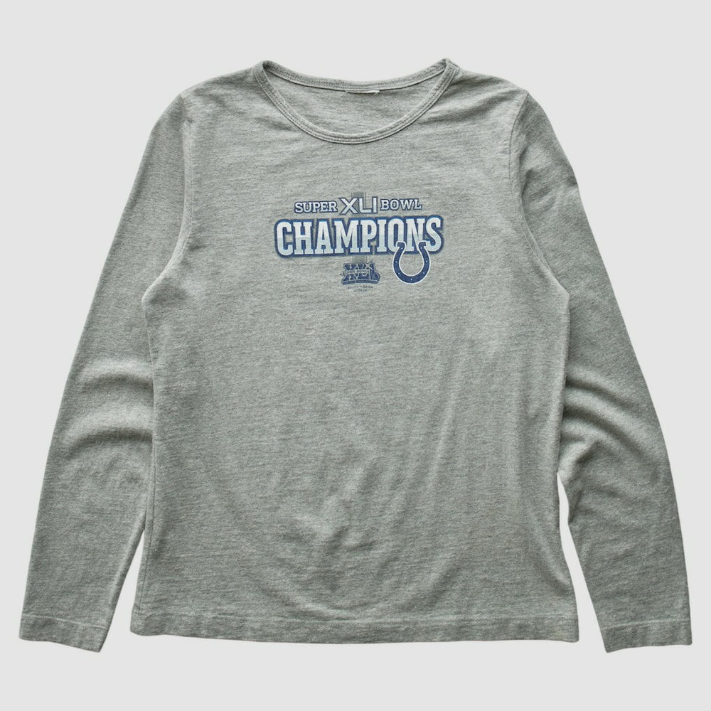 Indianapolis Colts 2007 Long Sleeve T-shirt Heather Gray Vintage - Fanatics