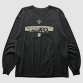 New Orleans Saints 2000s Long Sleeve T-shirt Black Vintage - Fanatics