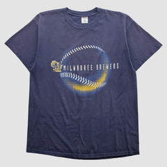 Milwaukee Brewers Logo Athletic 2001 T-shirt On Sale