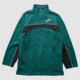 Philadelphia Eagles NFL 2000s 1/4 Zip Sweatshirt Green Vintage - Fanatics
