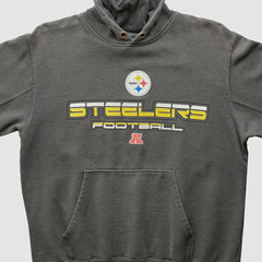 Pittsburgh Steelers NFL 2010s Hooded Pullover Sweatshirt Gray Vintage - Fanatics