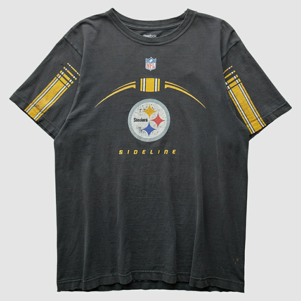 Pittsburgh Steelers Reebok 2000s T-shirt Charcoal Vintage - Fanatics