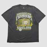 Pittsburgh Steelers Reebok 2009 T-shirt Black Vintage - Fanatics