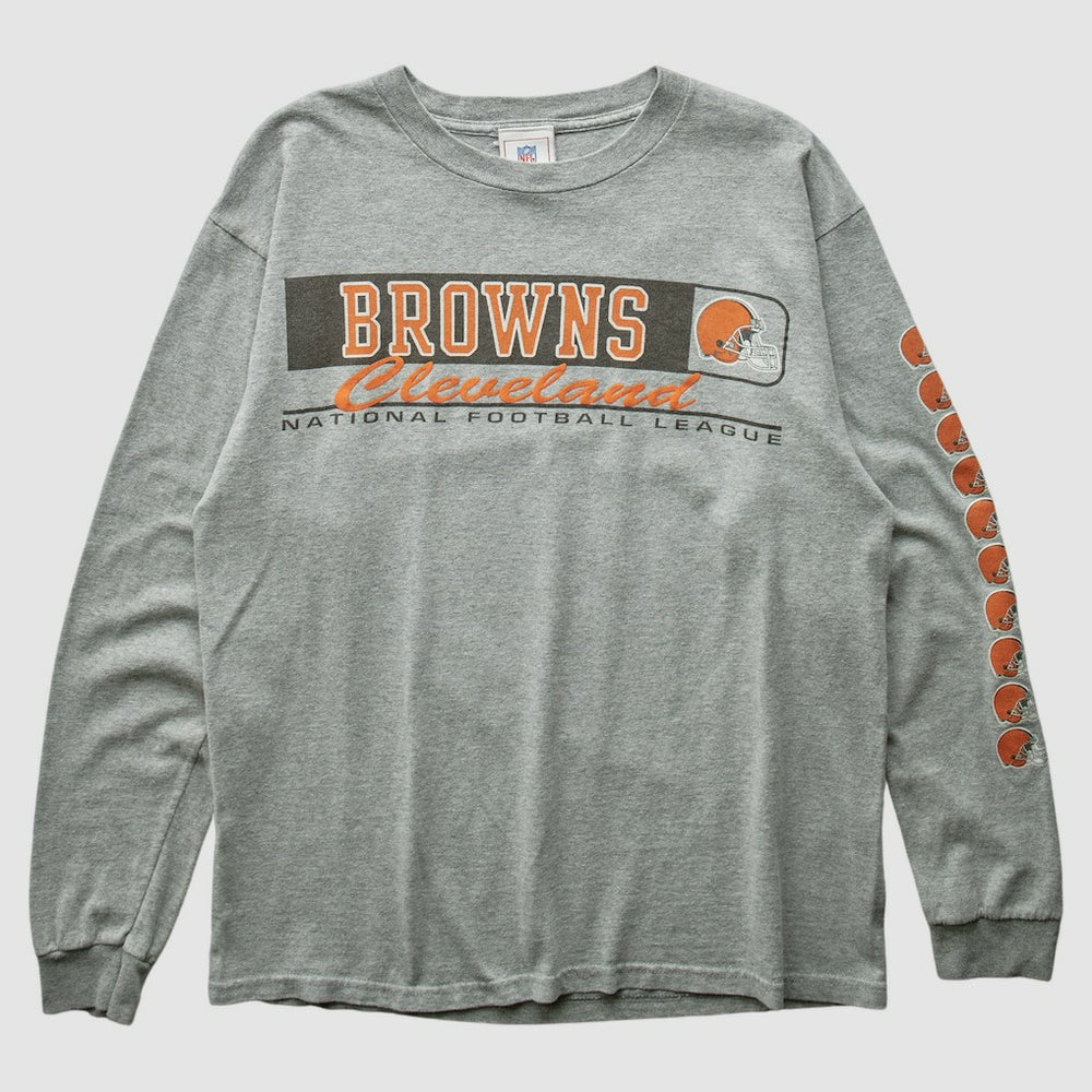Cleveland Browns NFL 2000s Long Sleeve T-shirt Heather Gray Vintage - Fanatics