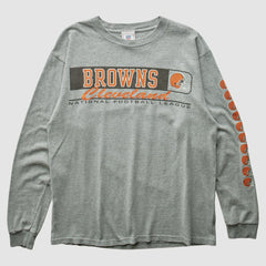 Cleveland Browns NFL 2000s Long Sleeve T-shirt Heather Gray Vintage - Fanatics