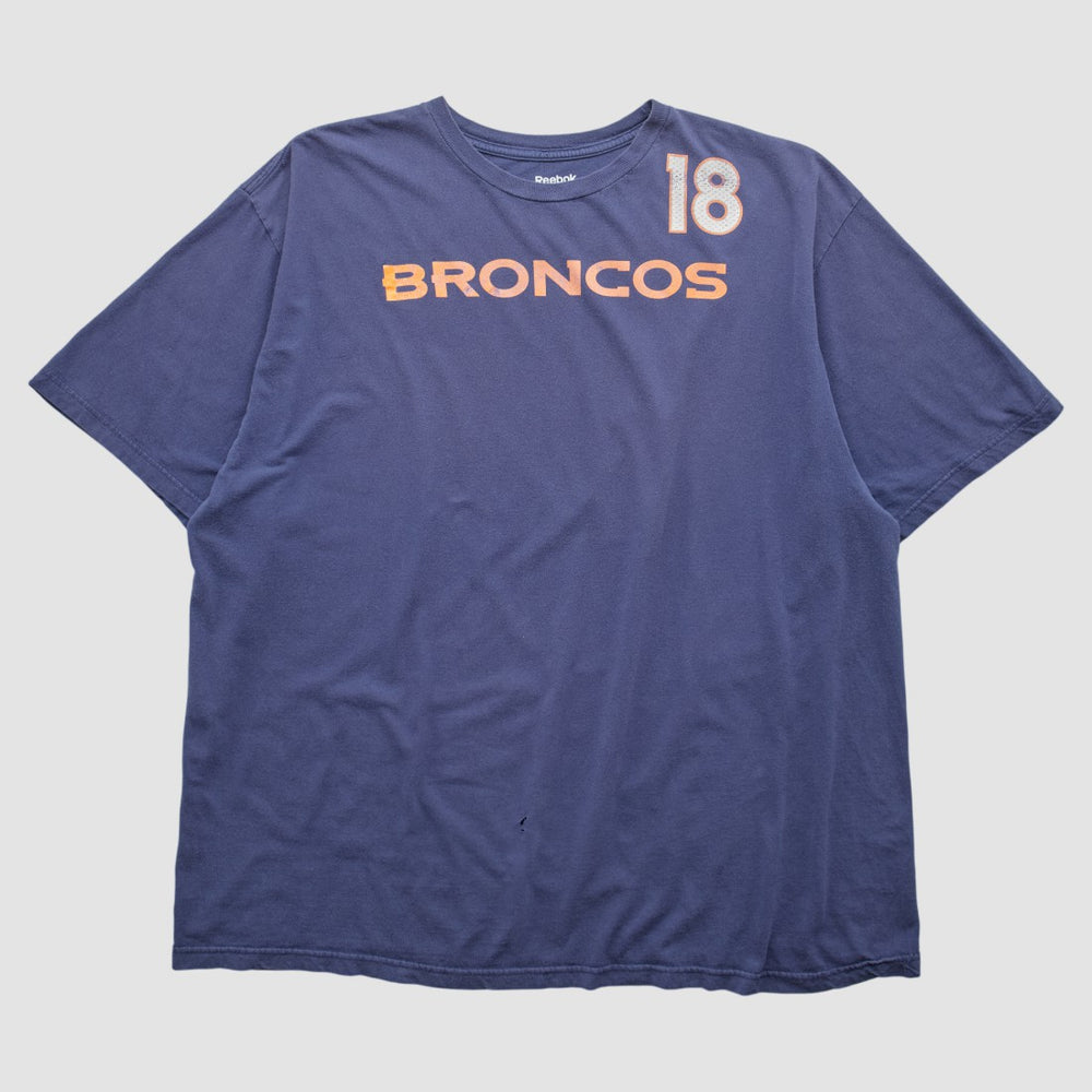 Denver Broncos Reebok 2010s T-shirt Navy Vintage - Fanatics