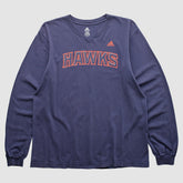 Adidas - Atlanta Hawks 2000s Long Sleeve T-shirt - Navy Vintage