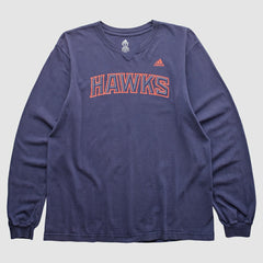 Adidas - Atlanta Hawks 2000s Long Sleeve T-shirt - Navy Vintage