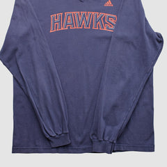 Adidas - Atlanta Hawks 2000s Long Sleeve T-shirt - Navy Vintage