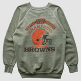 Cleveland Browns 1986 Pullover Sweatshirt Olive Vintage - Fanatics