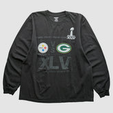 Superbowl XLV Reebok 2011 Long Sleeve T-shirt Black Vintage - Fanatics