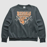 Cincinnati Bengals Logo 7 80s Pullover Sweatshirt Charcoal Vintage - Fanatics