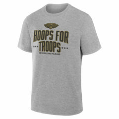 NBA - New Orleans Pelicans Hoops For Troops T-Shirt - Gray