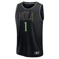 Fanatics - Zion Williamson New Orleans Pelicans 2025/26 City Edition Fast Break Jersey - Black