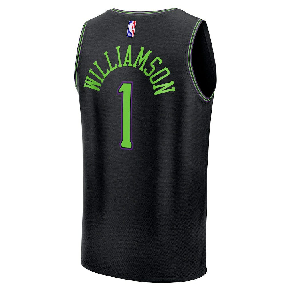 Zion Williamson New Orleans Pelicans 2025/26 City Edition Fast Break Jersey - Black | NBA Jerseys