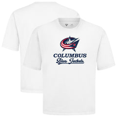 Columbus Blue Jackets - Levelwear Team Surge Luxe Signature Knit T-Shirt White