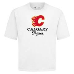 Calgary Flames - Levelwear Team Surge Luxe Signature Knit T-Shirt White