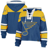 St. Louis Blues - '47 Women's Cropped Lacer Hoodie Blue