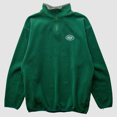 New York Jets Majestic 2000s 1/4 Zip Sweatshirt Green Vintage - Fanatics
